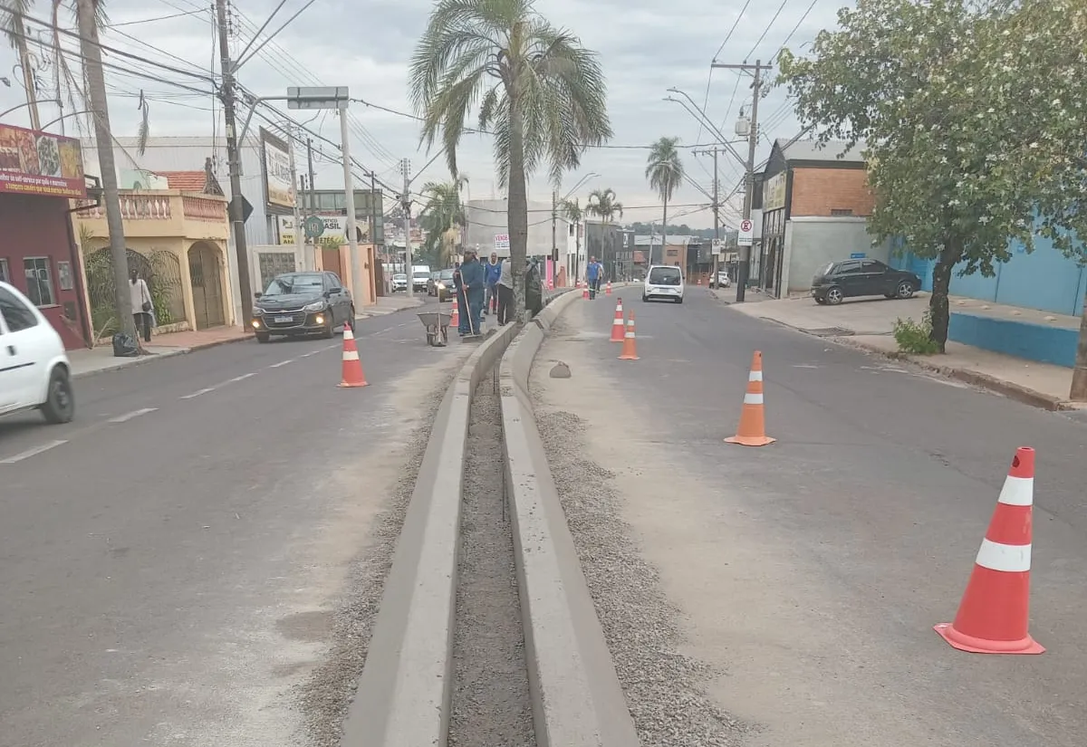 Transformação da Vital Brasil avança com reconstrução dos canteiros centrais
